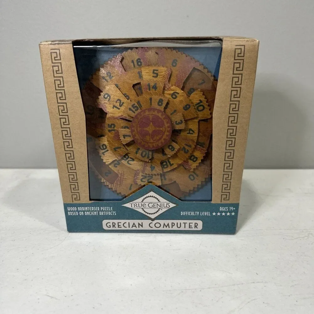 The Happy Puzzle Company True Genius Grecian Computer Wood Brain Teaser Puzz
